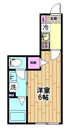 アーバンライフ谷塚(1K/3階)の間取り写真
