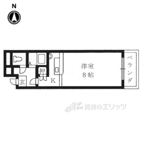 錦プラザ(1K/5階)の間取り写真