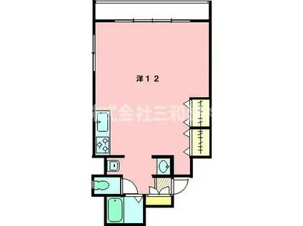 田中ビル(ワンルーム/3階)の間取り写真