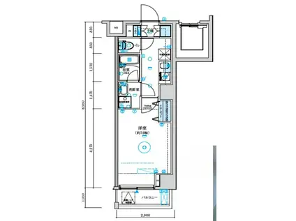 プレニーズ五反野MAXIV(1K/5階)の間取り写真