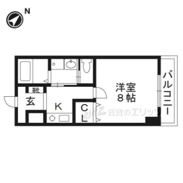 グリーンハイツ豊川II(1K/3階)の間取り写真