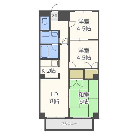 プラスパーウィン(3LDK/2階)の間取り写真