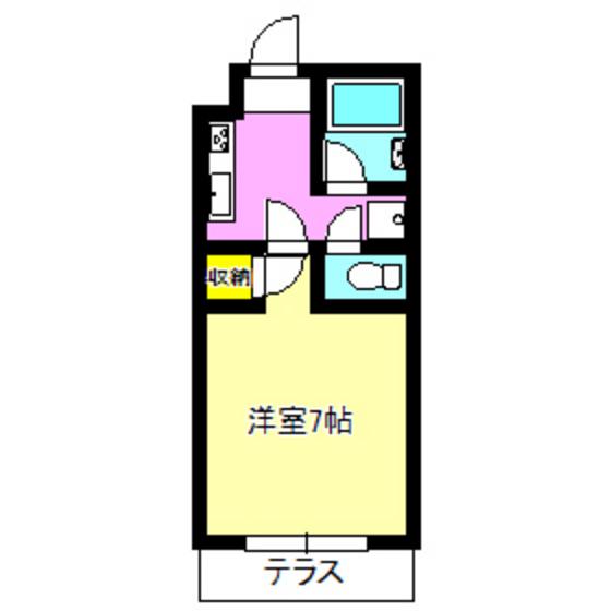 大塚ハイツ(1K/1階)の間取り写真