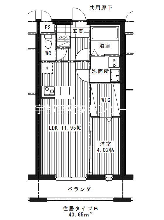 LUXE DE MINE(1LDK/2階)の間取り写真