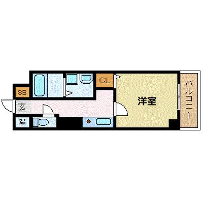 GROOVE守口駅前(1K/5階)の間取り写真