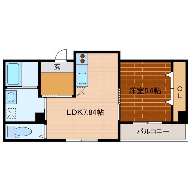 グランドガーデン ボンサンテ(1LDK/6階)の間取り写真
