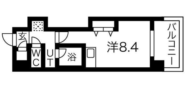 FRONT FIELD 天王寺(ワンルーム/2階)の間取り写真
