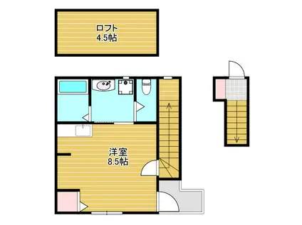 あんしん大黒08-5003(ワンルーム/2階)の間取り写真