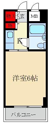 Mプラザ津田駅前(1K/5階)の間取り写真