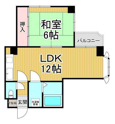 スリージェ甲子園口1(1LDK/3階)の間取り写真