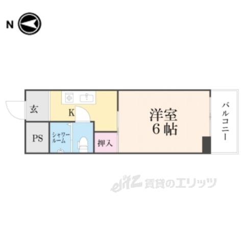 藤ハイツ(1K/3階)の間取り写真