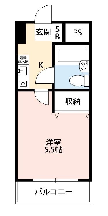 リエス西船橋(1K/4階)の間取り写真