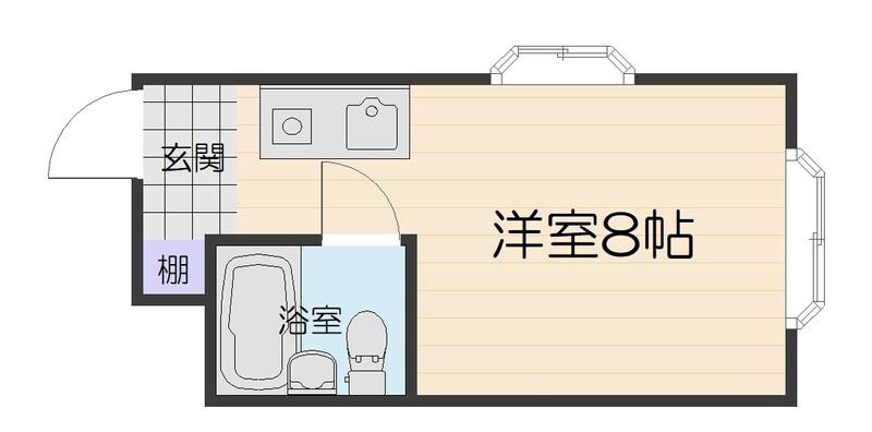レナジア高槻(ワンルーム/3階)の間取り写真