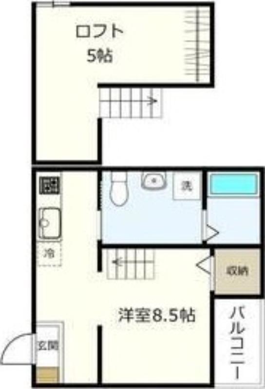 MSSTORY(1K/2階)の間取り写真