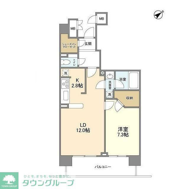アーマックス大井町(1LDK/10階)の間取り写真
