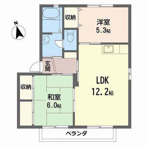 シャーメゾン蒲田A(2LDK/2階)の間取り写真