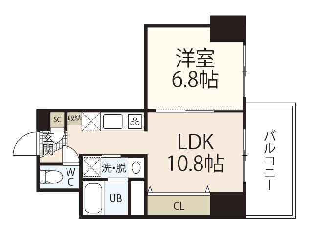WEG MISASA(1LDK/7階)の間取り写真