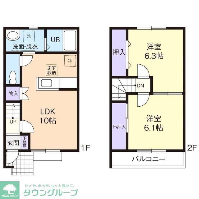 サザンクロス(2LDK/1階)の間取り写真