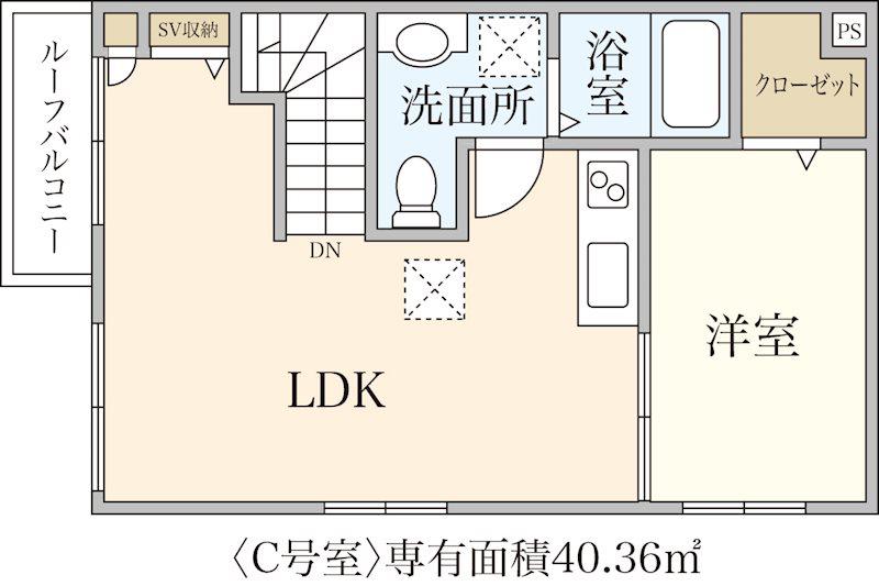 T&T MATSUGAE(1LDK/2階)の間取り写真