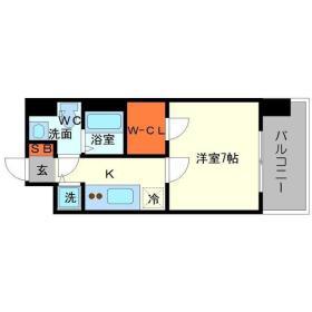 TS SQUARE大阪城(1K/5階)の間取り写真