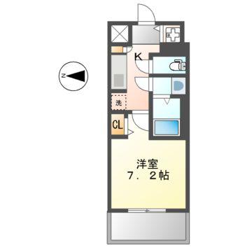 エス・キュート 丸の内(1K/4階)の間取り写真