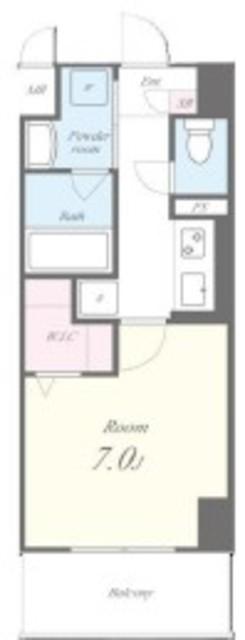 M.R RESIDENCE(1K/10階)の間取り写真