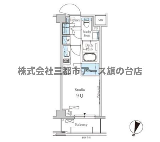 パークアクシス馬込レジデンス(ワンルーム/2階)の間取り写真
