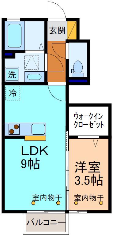アルタイル藤ノ木(1LDK/1階)の間取り写真