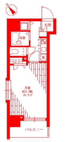 フェニックス横須賀中央(1K/6階)の間取り写真