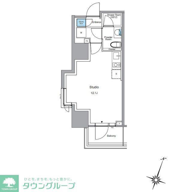 ルフォンプログレ渋谷ヒルトップ(ワンルーム/10階)の間取り写真