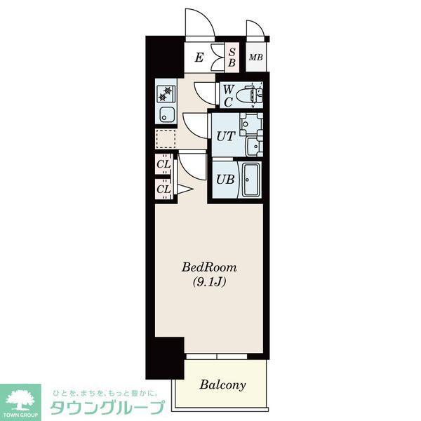 S-RESIDENCE名駅ウエスト(1K/12階)の間取り写真