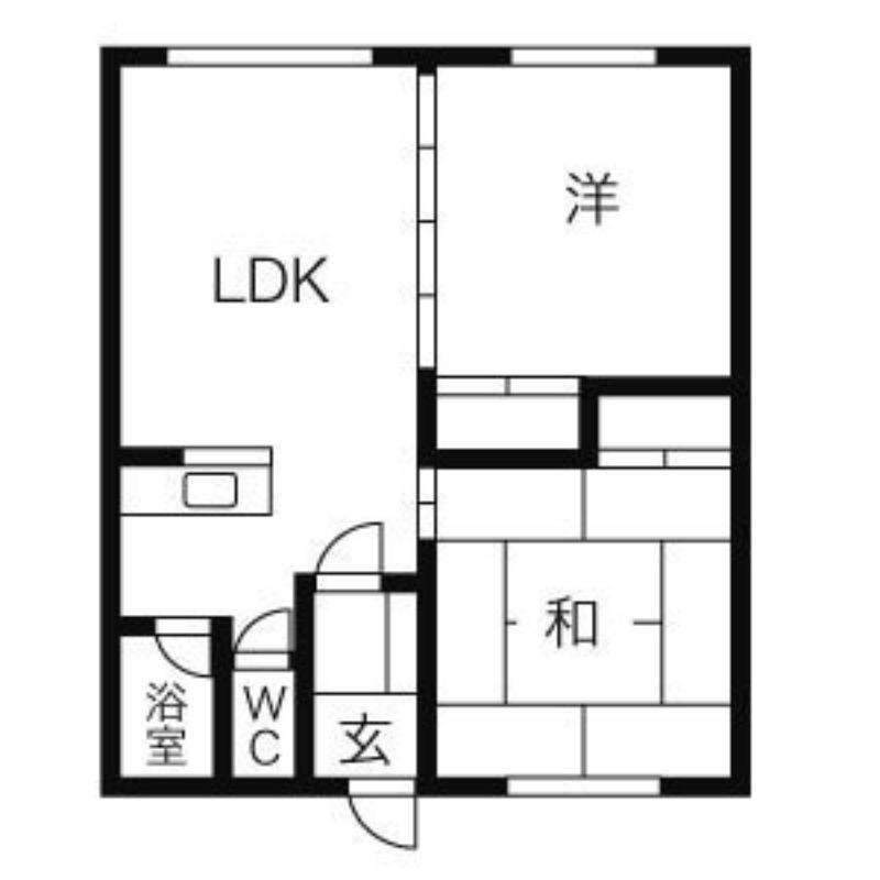 シティーハウス15(2LDK/3階)の間取り写真