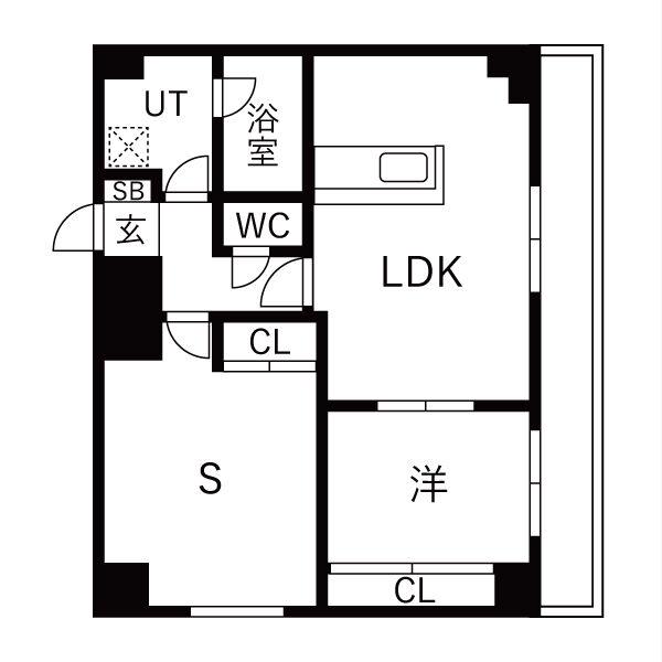 サザンクレスト堺東(2LDK/10階)の間取り写真