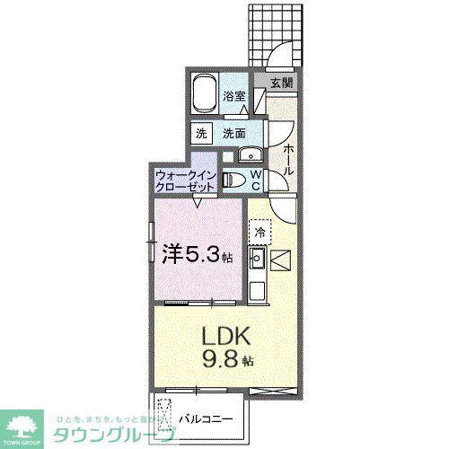 シャルム・レジデンス(1LDK/1階)の間取り写真
