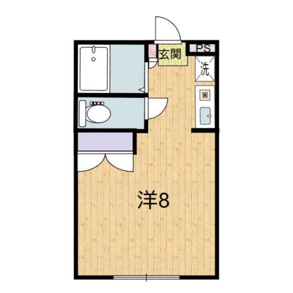 スパシオ徳行(ワンルーム/1階)の間取り写真