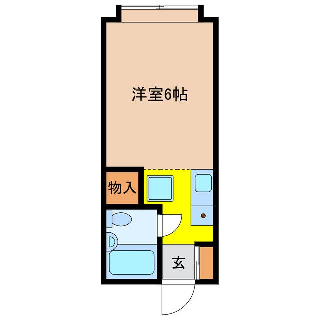 アリス宇都宮第4(1K/2階)の間取り写真