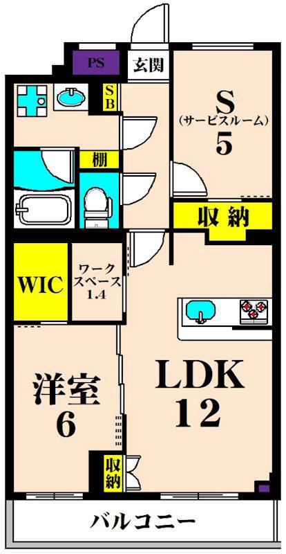 LIEN(1SLDK/1階)の間取り写真