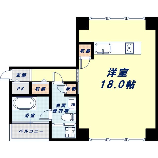 エース江戸堀(ワンルーム/3階)の間取り写真