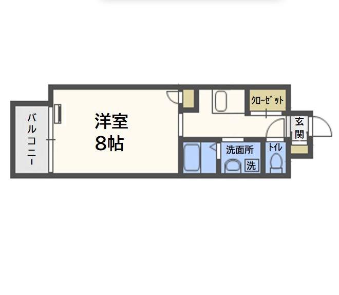 エンポリアム長尾(1K/2階)の間取り写真