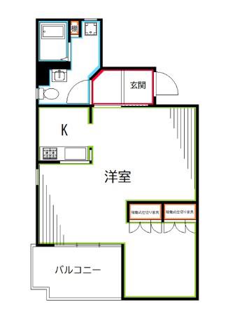 グランドメゾン阿佐谷(1LDK/4階)の間取り写真