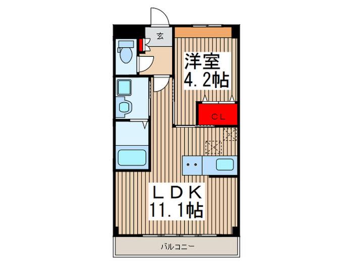 グランチェスタ(1LDK/1階)の間取り写真