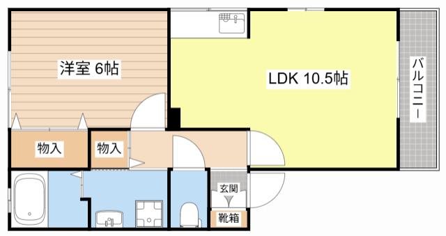ラフォーレ(1LDK/1階)の間取り写真