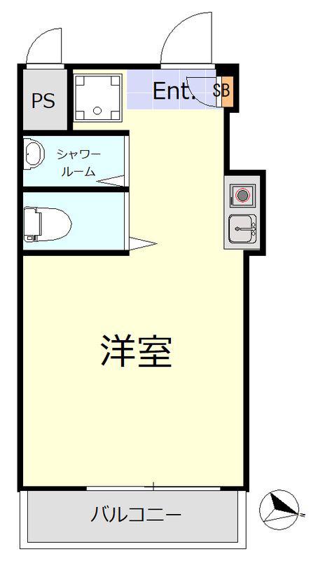 トップ恵比寿(ワンルーム/1階)の間取り写真