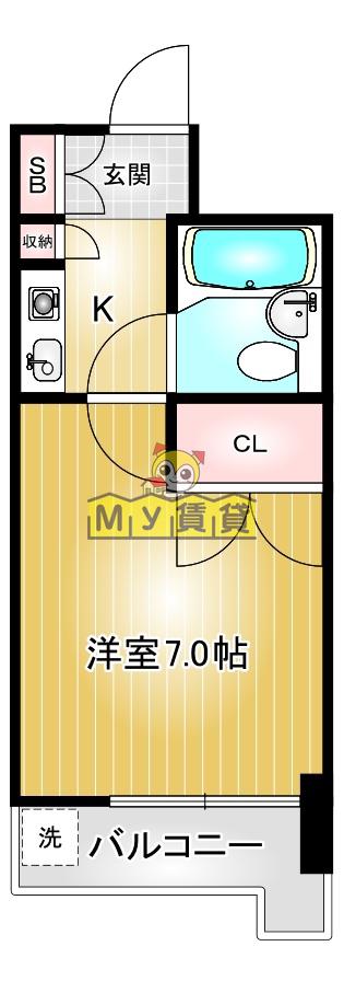 リアライズ栄(1K/3階)の間取り写真