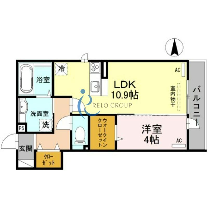 カーサ楯原(1LDK/3階)の間取り写真