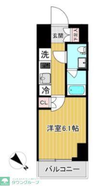 SHOKEN RESIDENCE新小岩(1K/2階)の間取り写真