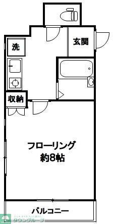 アメニティ松江壱号館(1K/2階)の間取り写真
