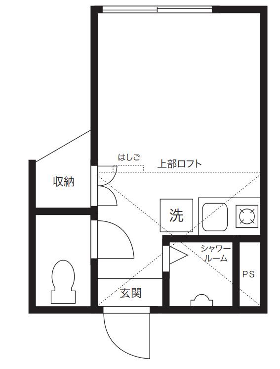フィリップ下落合(ワンルーム/1階)の間取り写真