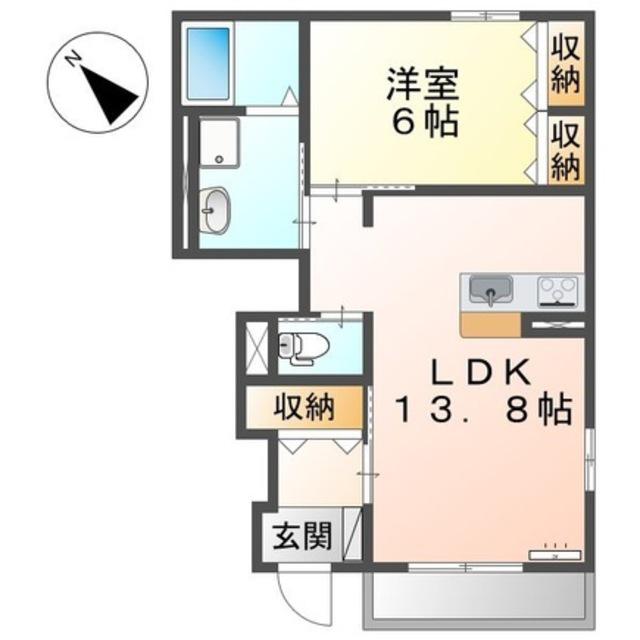 パルティール(1LDK/1階)の間取り写真