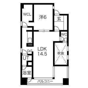 フラッツ・ジャスミン(1LDK/2階)の間取り写真